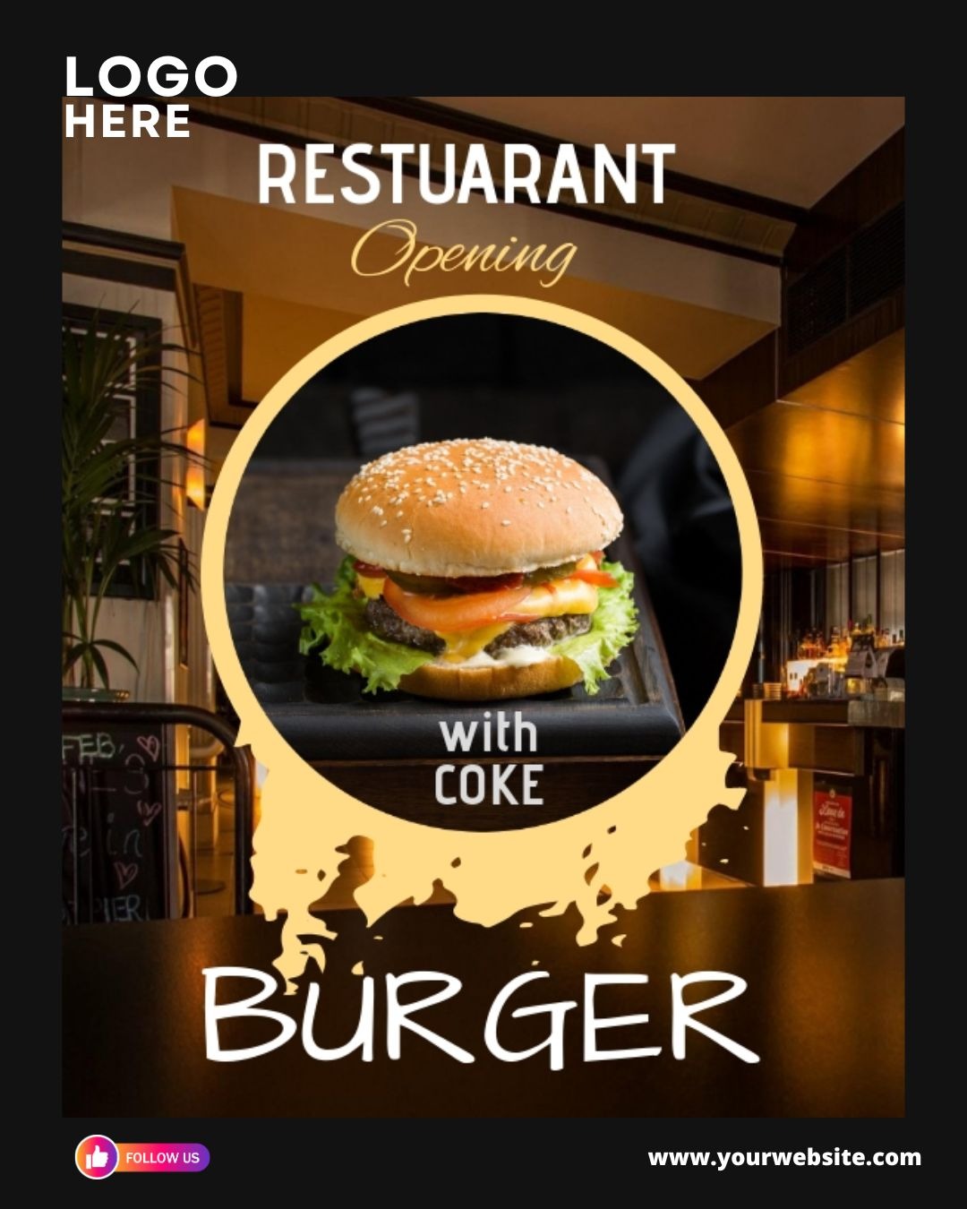 resturant socia media banner design